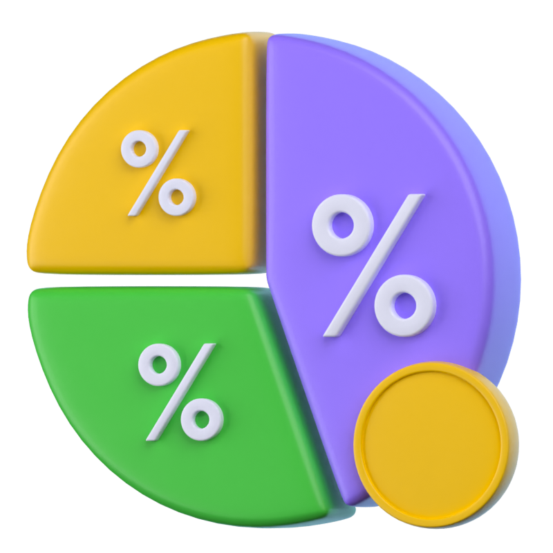 Gross Margin 3D Icon 3D Graphic