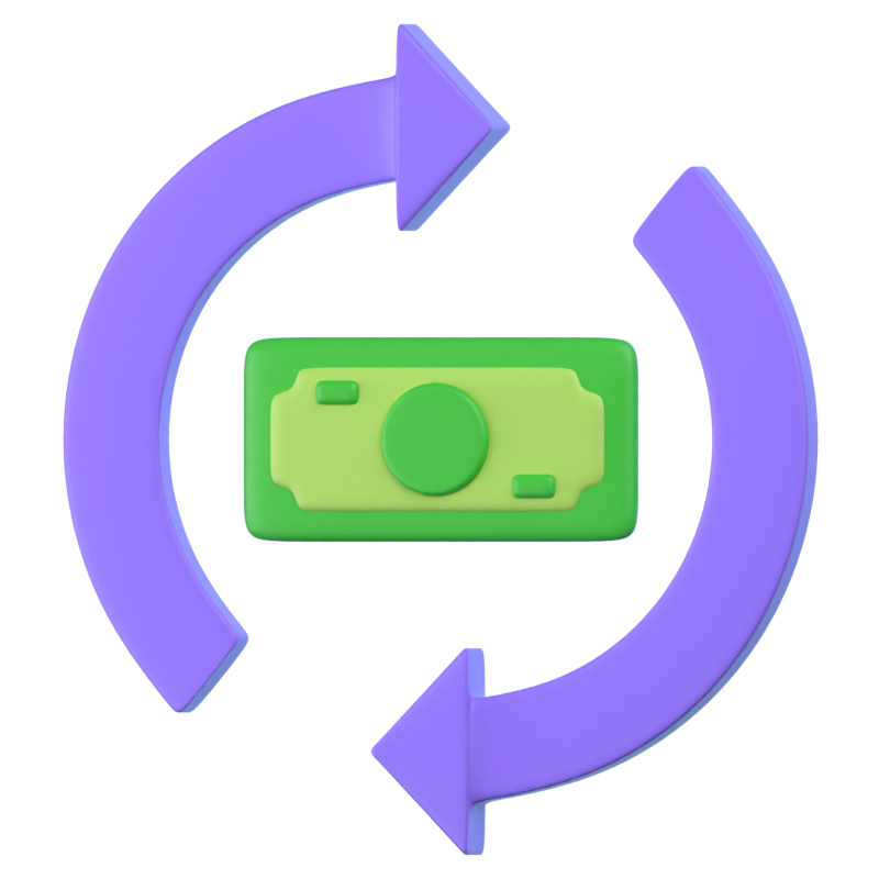 Investment Flow 3D Icon 3D Graphic