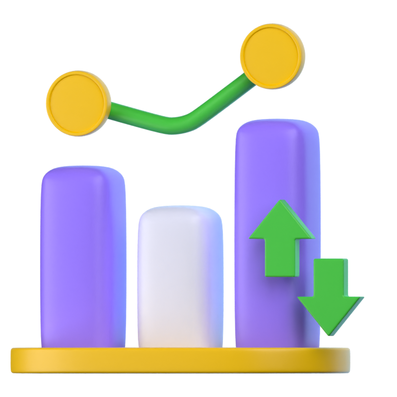 Fluktuation 3D-Symbol