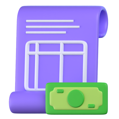 Investment Ledger 3D-Symbol 3D Graphic