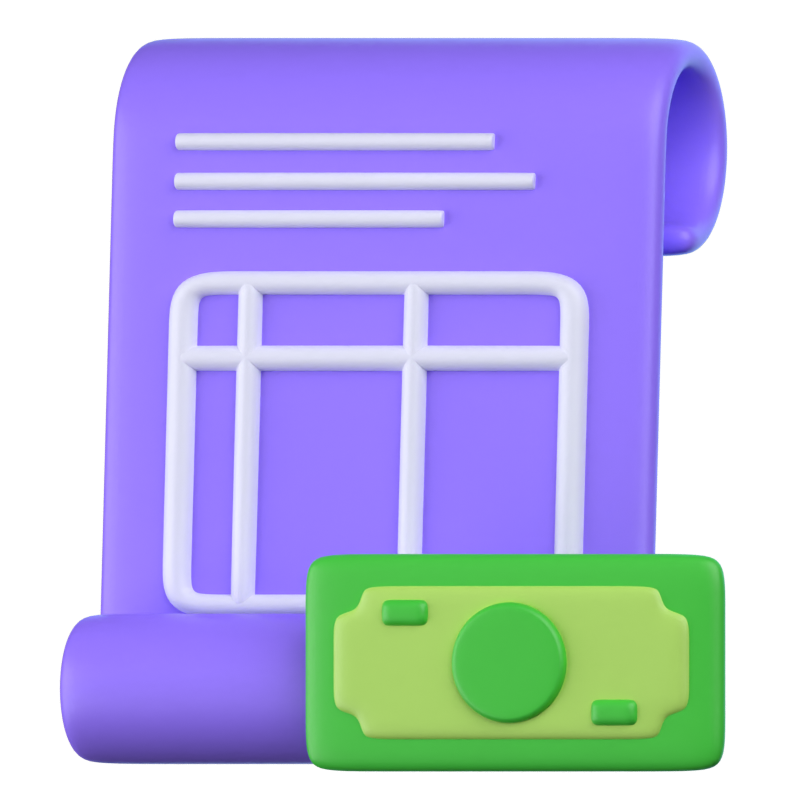 Investment Ledger 3D-Symbol 3D Graphic