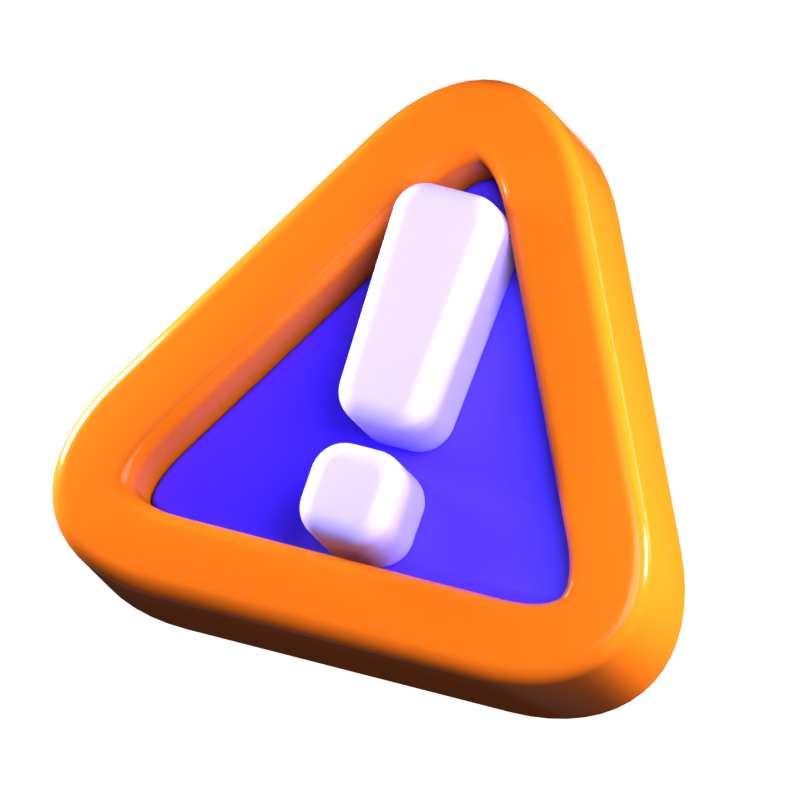 Warning 3D Icon