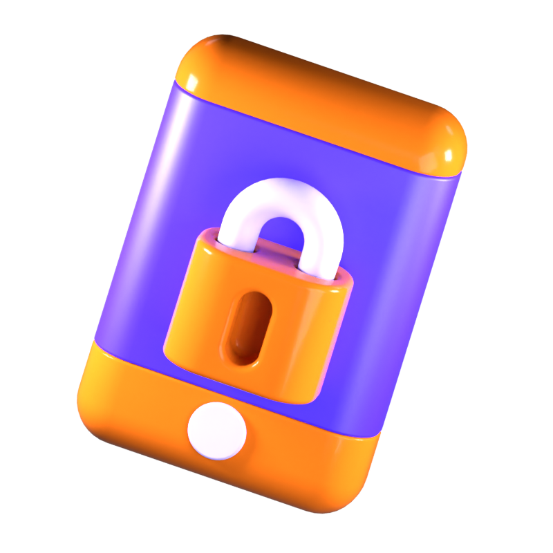 Locked Phone 3D Icon