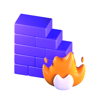 firewall icono 3d 3D Graphic