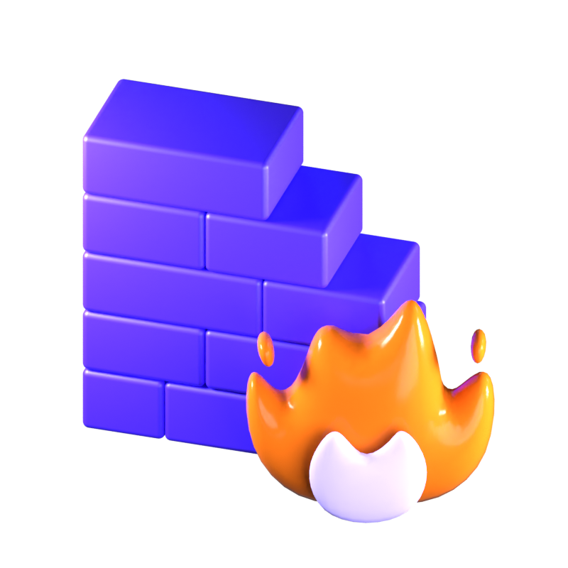 Firewall 3D-Symbol