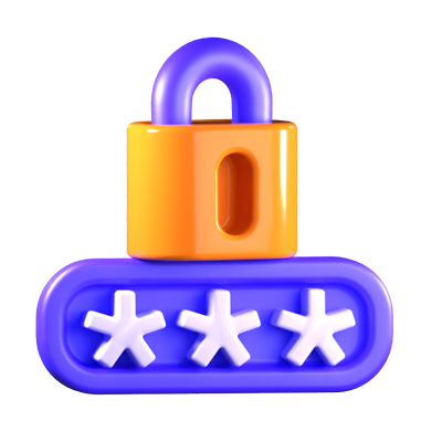 Password 3D Icon 3D Graphic