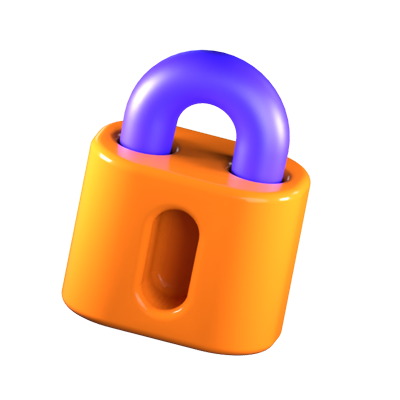 Locked 3D Icon 3D Graphic