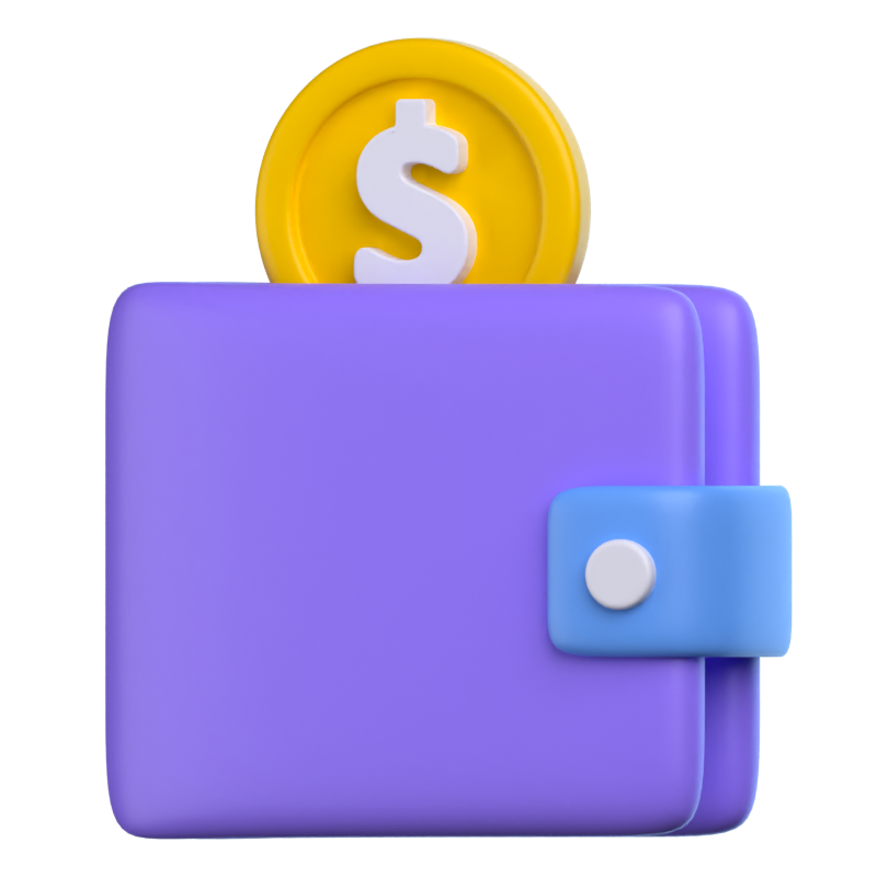 Wallet 3D Icon 3D Graphic