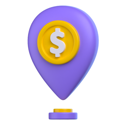 Payment Location 3D Icon 3D Graphic