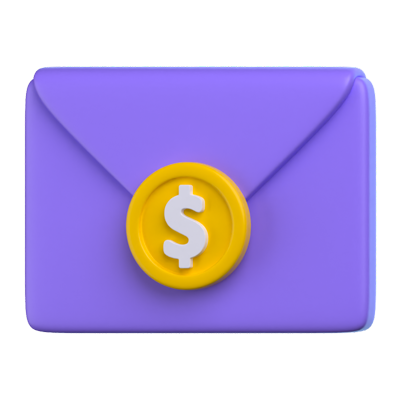 Payment Mail 3D Icon 3D Graphic