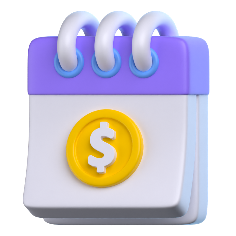 Payment Date 3D Icon 3D Graphic