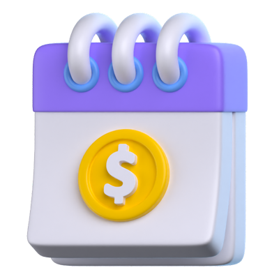 Payment Date 3D Icon 3D Graphic