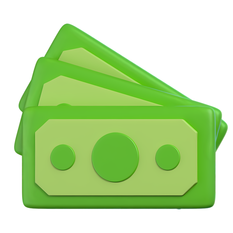 Geld 3D-Symbol 3D Graphic