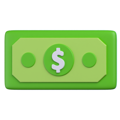 Dollar Cash 3D Icon 3D Graphic