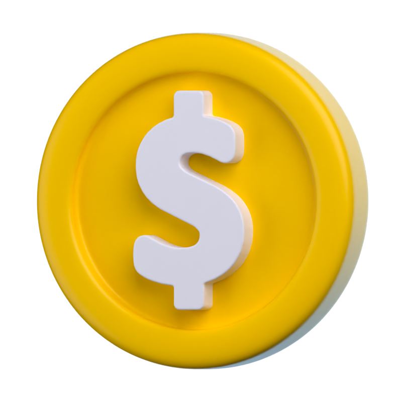 Coin 3D Icon 3D Graphic