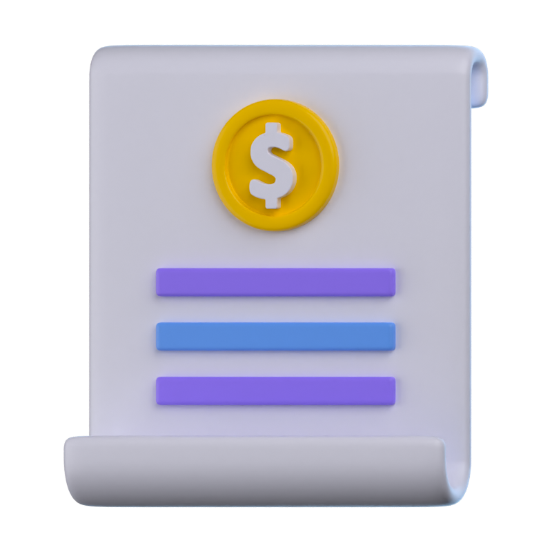 Bill 3D Icon