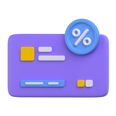 Payment Discount 3D Icon 3D Graphic