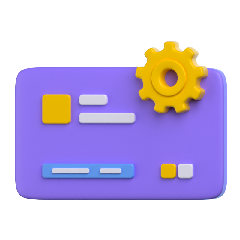 Payment Setting 3D Icon 3D Graphic