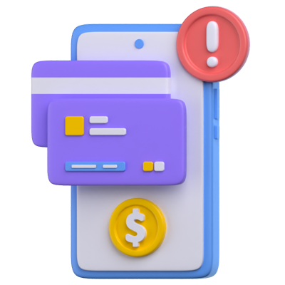 Transaction Error 3D Icon 3D Graphic