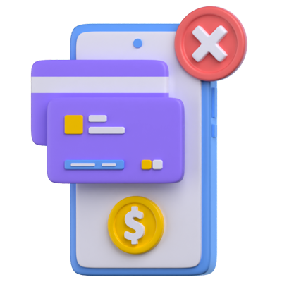 Transaction Failed 3D Icon 3D Graphic