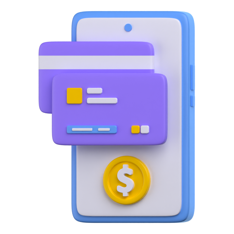 Mobile Payment 3D Icon 3D Graphic