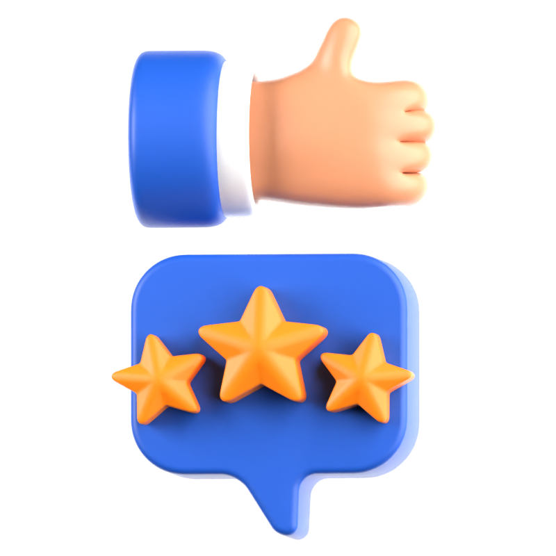 Good Review 3D Icon 3D Graphic