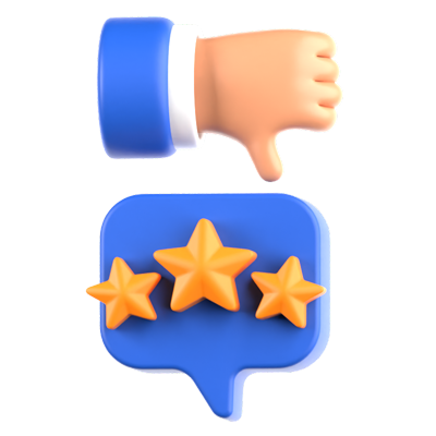 Bad Review 3D Icon 3D Graphic