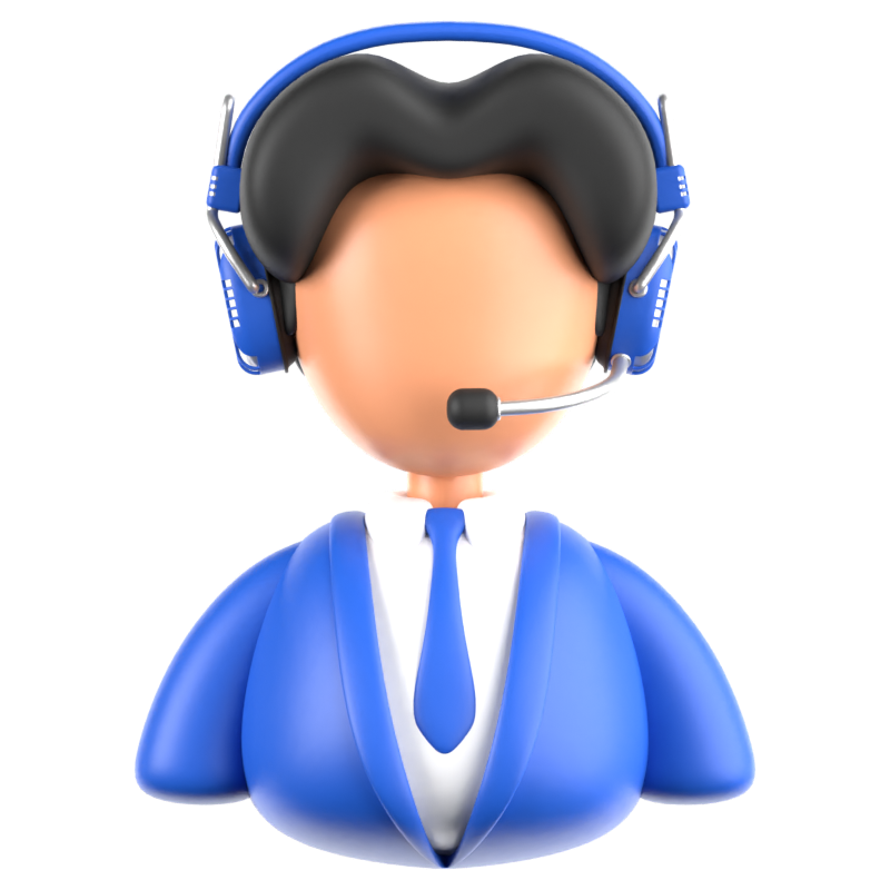 Male Customer Service 3D Icon