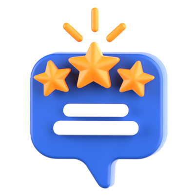 Customer Reviews 3D Icon 3D Graphic