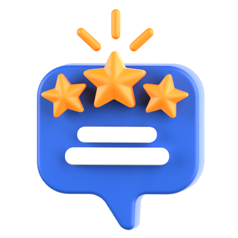 Customer Reviews 3D Icon