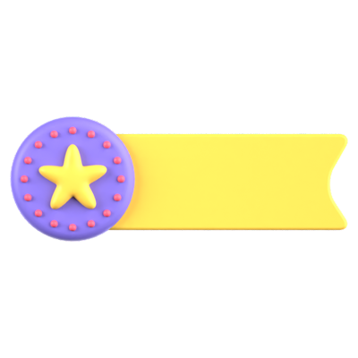 Paper Tab With Star 3D Icon 3D Graphic