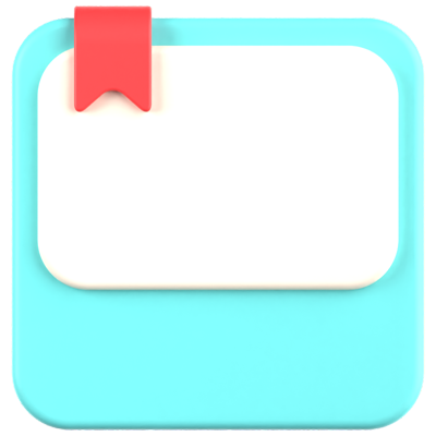 Square Note Paper 3D Icon 3D Graphic