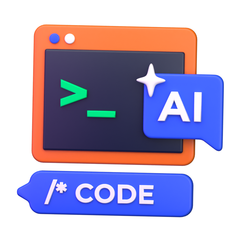 Coding Copilot 3D Icon