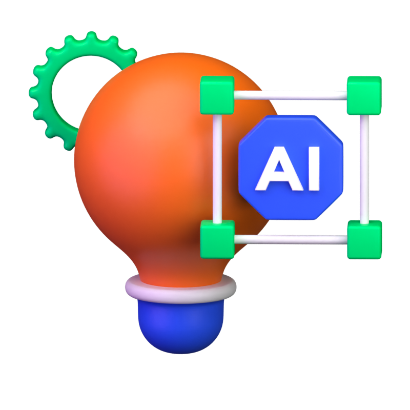 AI Idea 3D Icon 3D Graphic