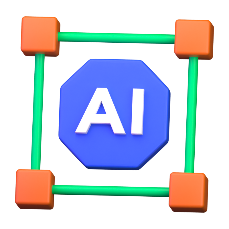 AI Connect 3D-Symbol 3D Graphic