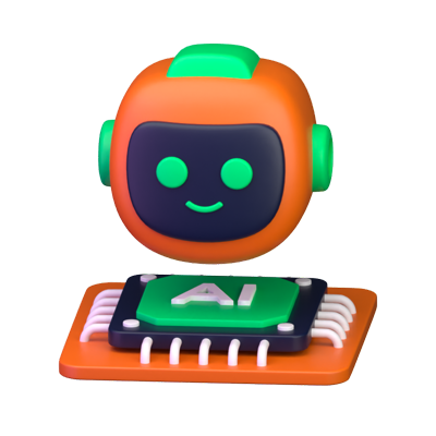 robot procesador icono 3d 3D Graphic