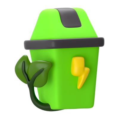 eco bin icono 3d 3D Graphic