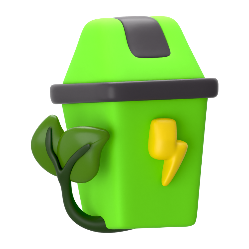 Eco Bin 3D Icon