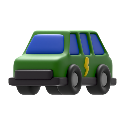 EV Car 3D Icon 3D Graphic