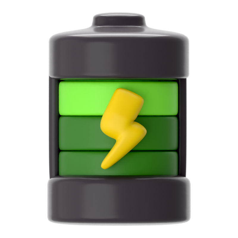 Battery Full 3D Icon