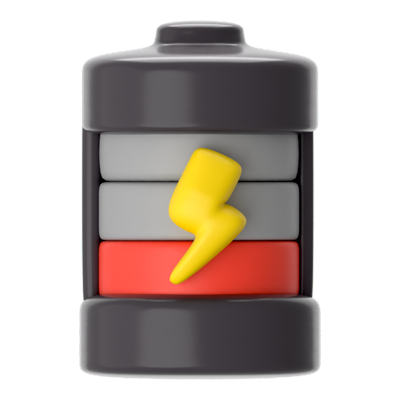 Battery Empty 3D Icon 3D Graphic