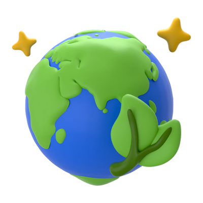 Earth 3D Icon 3D Graphic