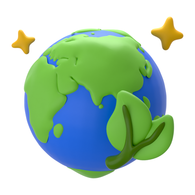 Earth 3D Icon 3D Graphic