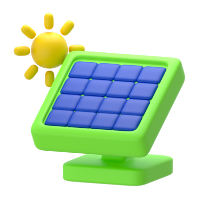 Solar Panel 3D Icon 3D Graphic