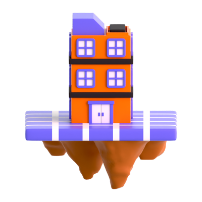 edificio virtual icono 3d 3D Graphic