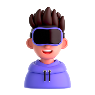 Man Googles 3D Icon 3D Graphic