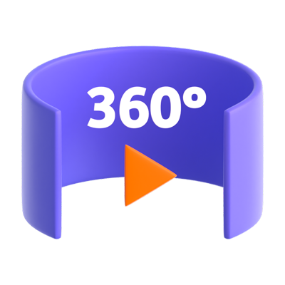 360 가상 3d 아이콘 3D Graphic