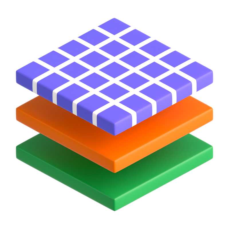 Virtual Layer 3D Icon