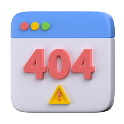 webページエラー404 3dアイコン 3D Graphic