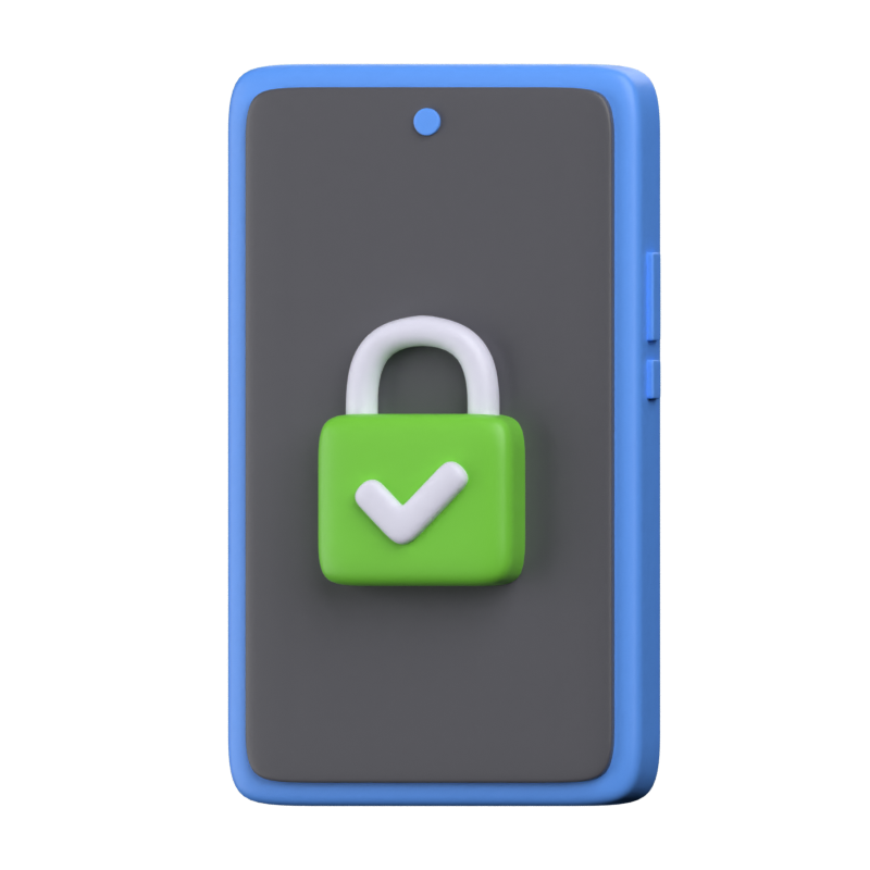 Mobile Security 3D Icon